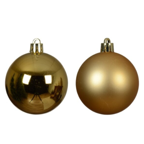 Christmas ball h.gold matte/shiny 10cm 6pcs/pack