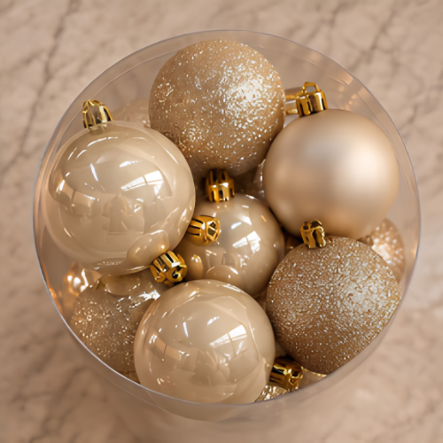 32 Piece Christmas Bauble Set – Mixed Finish Shatterproof Baubles