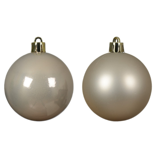 Christmas ball pearl white matte/glossy 10cm 6pcs/pack