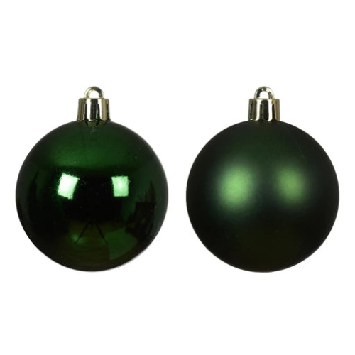 Bauble Shatterproof Christmas Tree Decoration Dia8cm Pine Green